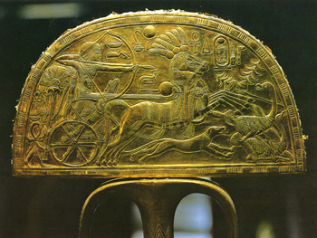 Baix Egipte 37 M.E.El Caire Tutankamon Flabell cacera